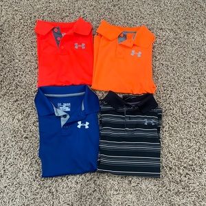 4 Under Armour boys collared shirts